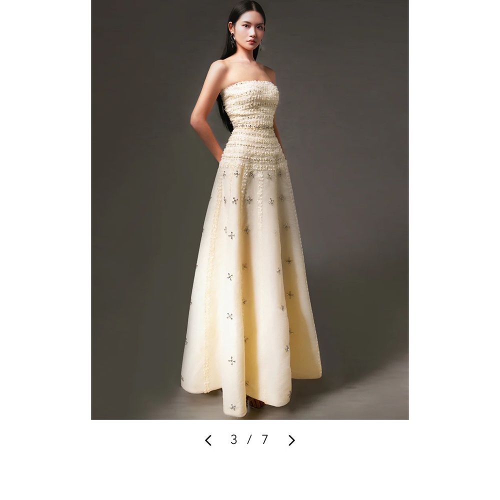 Cult Mia Yellow Strapless Stone Dress - Picture 7 of 7